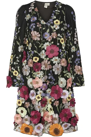 Y.A.S Flowering Ls Dress - D2D Kort Kjole Black