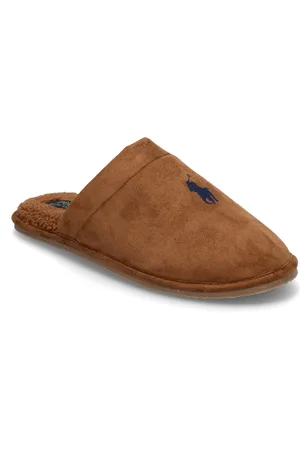 Ralph Lauren Microsuede-Klarence-Ds-Slp Slippers Hjemmesko Brown