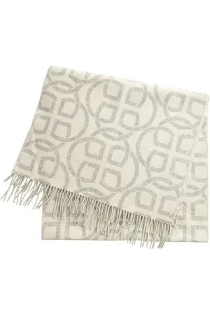 GANT G Pattern Wool Scarf Accessories Scarves Winter Scarves Cream