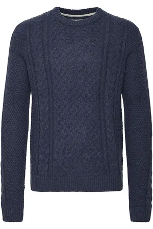 Blend Pullover Tops Knitwear Round Necks Navy
