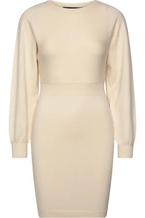 VERO MODA Vmhollykaris Ls O-Neck Dress Ga Boo Dresses Knitted Dresses Cream