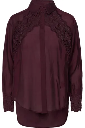Copenhagen Muse Cmmolly-Shirt Tops Shirts Long-sleeved Burgundy