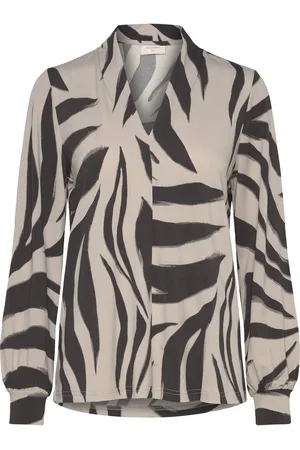 Freequent Fqyrsa-Blouse Tops Blouses Long-sleeved Beige
