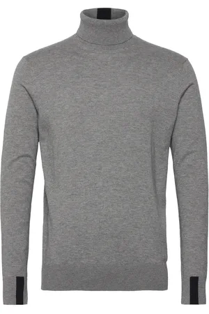 MOS MOSH Gallery Mmgadam Supima Rollneck Knit Tops Knitwear Turtlenecks Grey