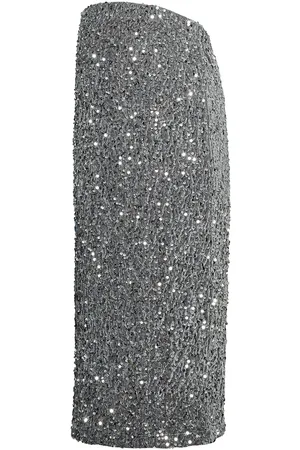 Mama;licious Mlglitter Jrs Skirt Hw Pencilnederdel Nederdel Silver