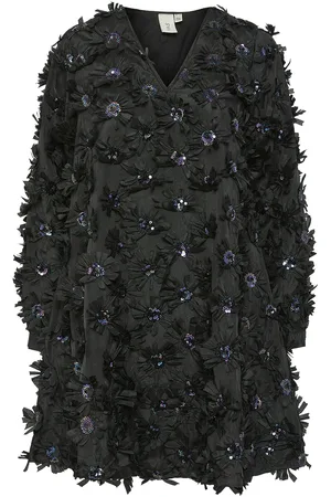 Y.A.S Abel Ls V-Neck Dress - Show Kort Kjole Black