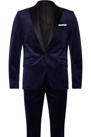 Lindbergh Velvet Tuxedo Suit Habit Navy