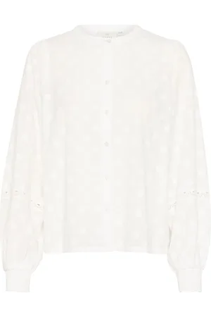 Kaffe Kaenya Blouse Tops Blouses Long-sleeved White