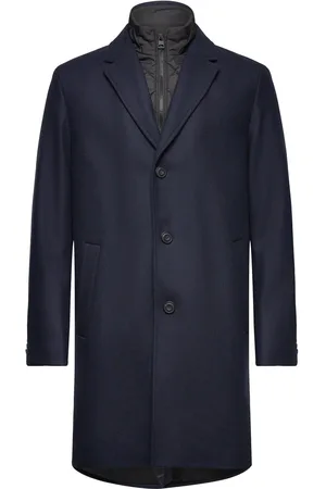 HUGO BOSS Milogan2441 Uldfrakke Frakke Navy