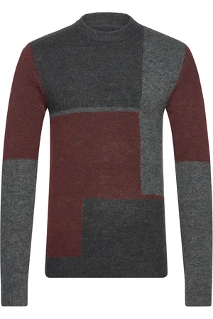 Blend Pullover Tops Knitwear Round Necks Black