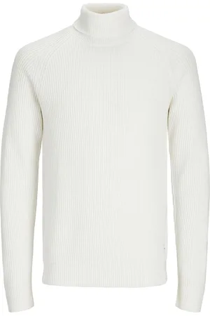 JACK & JONES Jjpannel Knit Roll Neck Aw24 Tops Knitwear Turtlenecks White Jack & J S