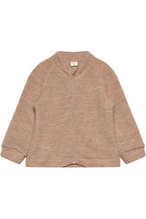 CeLaVi Jacket W/Zipper - Soft Wool Outerwear Fleece Outerwear Fleece Jackets Beige