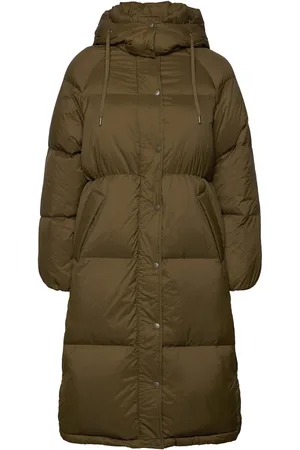 GANT Full Length Down Coat Outerwear Coats Winter Coats Khaki Green