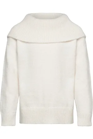 Lindex Sweater Knitted Featheryarn Wi Tops Knitwear Pullovers Cream