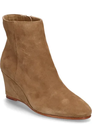 Ralph Lauren Sherry Suede Bootie Shoes Boots Ankle Boots Ankle Boots With Heel Beige