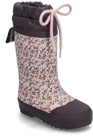ANGULUS Rainboots With Woollining Shoes Rubberboots High Rubberboots Purple