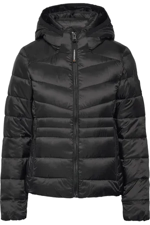 Superdry Hooded Fuji Quilt Padded Jkt Foret Jakke Black