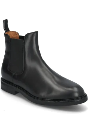 Ralph Lauren Calf Leather-Asher Chlsea-Bo-Mcb Støvlet Chelsea Boot Black