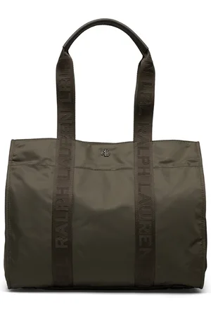 Ralph Lauren Nylon Extra-Largetk! Stevie Tote Bag Shopper Taske Khaki Green