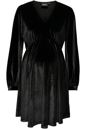 ONLY Olmesme Life Ls Velour Dnm Dress Kort Kjole Black