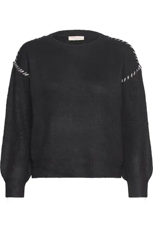 Freequent Fqkinlock-Pullover Tops Knitwear Jumpers Black