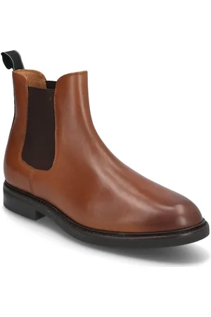 Ralph Lauren Calf Leather-Asher Chlsea-Bo-Mcb Støvlet Chelsea Boot Brown