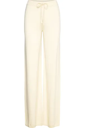 Organic Basics Soft Knit Straight Leg Pants Pyjamasbukser Hyggebukser Cream