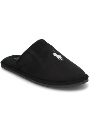 Ralph Lauren Microsuede-Klarence-Ds-Slp Slippers Hjemmesko Black