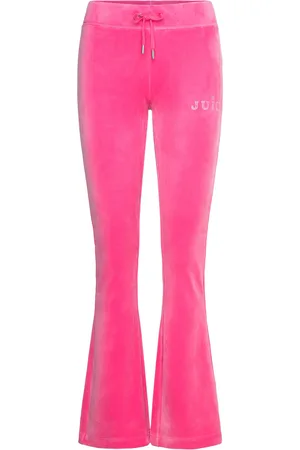 Juicy Couture Lisa Regal Velour Straight Leg Track Pant Bottoms Trousers Joggers Pink