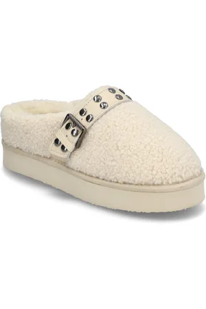 Bianco Varm Flatform Slip In #Su Shoes Mules & Slip-ins Flat Mules Cream