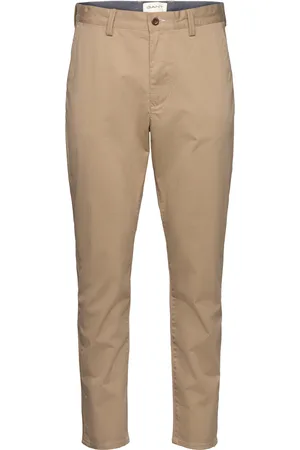 GANT Tapered Twill Chinos Bottoms Trousers Chinos Beige