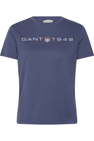GANT Reg Printed Graphic T-Shirt Tops T-shirts & Tops Short-sleeved Blue