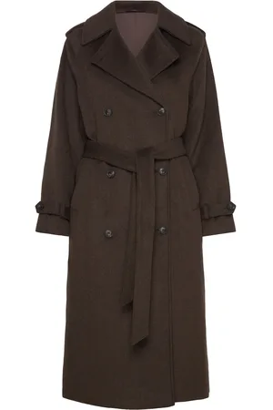 Bruun & Stengade Bs Kaylee Coat Uldfrakke Frakke Brown