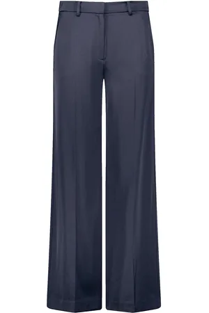 Gerry Weber Pant Leisure Long Bottoms Trousers Wide Leg Navy