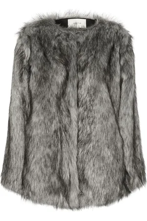 Gestuz Wiliagz Coat Outerwear Faux Fur Grey