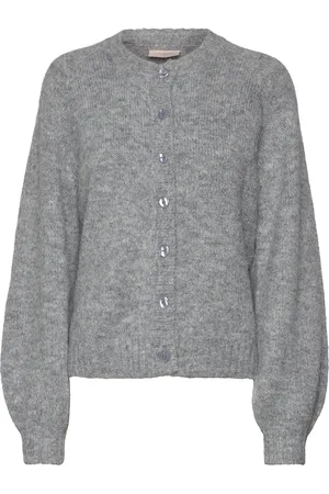 Freequent Fqlouisa-Car Tops Knitwear Cardigans Grey