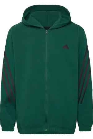 adidas Future Icons 3 Stripes Polar Fleece Full-Zip Hoodie Sport Men Sport Clothing Sport Sweatshirts & Hoodies Sport Hoodies Green
