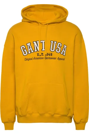 GANT Usa Hoodie Tops Sweatshirts & Hoodies Hoodies Yellow