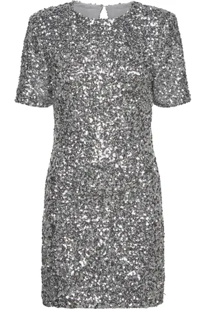 Rosemunde Rwzoey Ss Short Dress Kort Kjole Silver