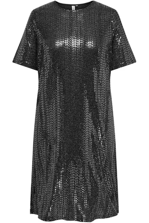 ONLY Carlolina Ss A-Shape Blk Dress Jrs Knælang Kjole Black
