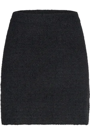 BUBBLEROOM Brielle Short Knitted Skirt Skirts Short Skirts Black