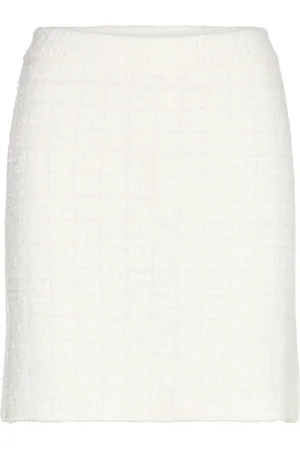 BUBBLEROOM Brielle Short Knitted Skirt Skirts Short Skirts White