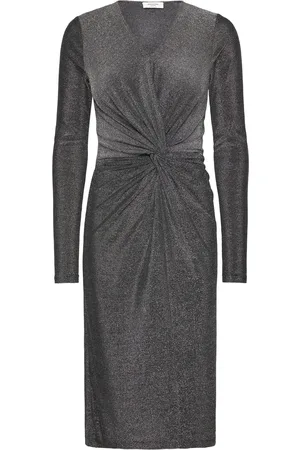 Rosemunde Rwnora Ls Dress Knælang Kjole Grey