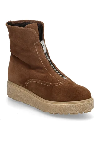 Wonders Frontier Shoes Boots Ankle Boots Ankle Boots Flat Heel Brown