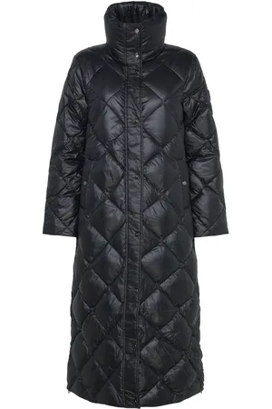 Ralph Lauren Diamond-Quilted Down Funnelneck Maxicoat Foret Jakke Black