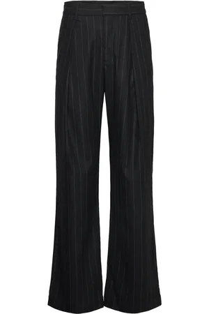 WoodWood Wwfraser Pleated Chinos Bottoms Trousers Chinos Black