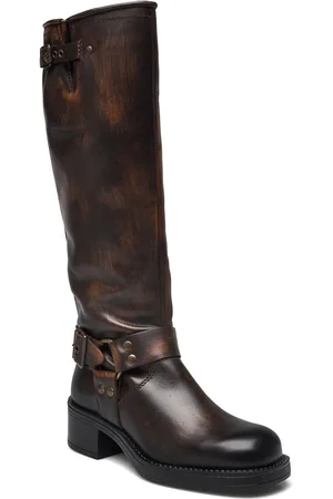 Pavement Tamera Long Vintage Lange Støvler Brown