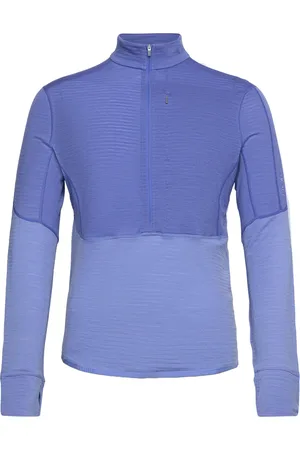 Icebreaker M Mer 200 Realfleece Descender Ls Half Tops Sweatshirts & Hoodies Fleeces & Midlayers Blue