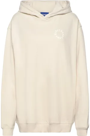Hugo Blue Over D Hoodie_B_1 Tops Sweatshirts & Hoodies Hoodies Cream