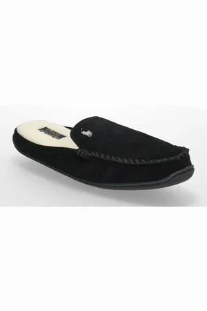 Ralph Lauren Suede-Brenan Scuff-Ds-Slp Slippers Hjemmesko Black